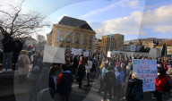 Restaurant owners demonstrate - Neuchatel