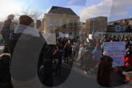 Restaurant owners demonstrate - Neuchatel