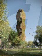 FEATURE - Hochhaus-Studie, gebaut aus Topfpflanzen