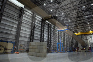  The wind turbine testing facility in Blyth, Northumberland. 
