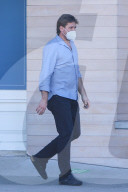 Curtis Stone is seen with a mystery woman going to Alfred Coffee in Brentwood. 