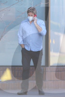 Curtis Stone is seen with a mystery woman going to Alfred Coffee in Brentwood. 