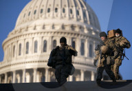 NEWS - Mitglieder der Nationalgarde patrouillieren vor dem U.S. Capitol in Washington