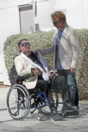 Big cat showmen Siegfried Fischbacher and Roy Horn attend a plaque unveiling bearing their names at Las VegasÍ Cleveland Clinic for Brain Health on SiegfriedÍs 79th birthday. 