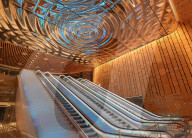 FEATURE - Nachtansicht des beleuchteten neuen Grand Theatre in Nantong, China