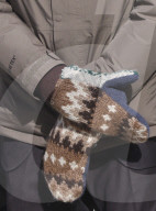 NEWS - USA: Bernie Sanders trÃ¤gt gemusterte Fausthandschuhe an der AmtseinfÃ¼hrung von Biden