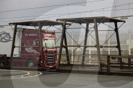 Freight services at The Eurotunnel Le Shuttle terminal 