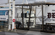 Freight services at The Eurotunnel Le Shuttle terminal 