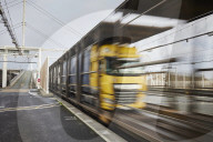 Freight services at The Eurotunnel Le Shuttle terminal 