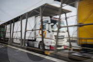 Freight services at The Eurotunnel Le Shuttle terminal 