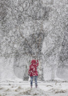 Snow hits the south