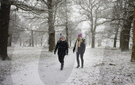 Snow hits the south