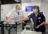Boris Johnson Hive Stadium Vaccination Centre