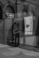 The preparation for an inauguration like no other – a photo essay.  Photographer Jordan Gale records the inauguration and captures  images of a country gripped by anxiety.
