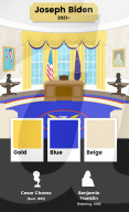 FEATURE - Wie die letzten US-Präsidenten das Oval Office farblich gestalten liessen