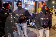 Police Control After Demonstration Against Curfew - Rotterdam
