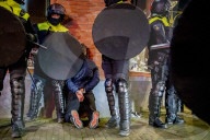 Police Control After Demonstration Against Curfew - Rotterdam