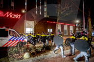 Police Control After Demonstration Against Curfew - Rotterdam
