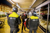 Police Control After Demonstration Against Curfew - Rotterdam