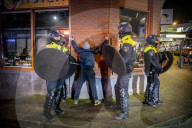 Police Control After Demonstration Against Curfew - Rotterdam