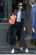 Christy Turlington leaving her hotel during Paris Fashion Week 2021