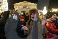 Protests Erupt Over Navalny Prison Sentencing - Russia
