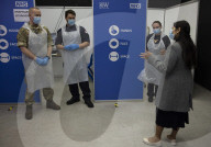 Priti Patel visits Swaminarayan School Vaccination Centre