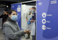 Priti Patel visits Swaminarayan School Vaccination Centre