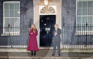 Boris Johnson and Carrie Clap for Captain Sir Tom
