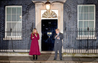 Boris Johnson and Carrie Clap for Captain Sir Tom