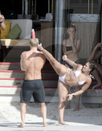 Cody Simpson and his new girlfriend Marloes Stevens seen enjoying the sun in St Barths