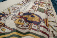 Bayeux Tapestry being recreated by primary school teacher - who will even weave in original errors. Mia Hansson is recreating a full-scale replica tapestry, which will have taken ten years to stitch by the time it is completed