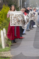 Bayeux Tapestry being recreated by primary school teacher - who will even weave in original errors. Mia Hansson is recreating a full-scale replica tapestry, which will have taken ten years to stitch by the time it is completed