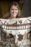Bayeux Tapestry being recreated by primary school teacher - who will even weave in original errors. Mia Hansson is recreating a full-scale replica tapestry, which will have taken ten years to stitch by the time it is completed