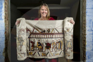 Bayeux Tapestry being recreated by primary school teacher - who will even weave in original errors. Mia Hansson is recreating a full-scale replica tapestry, which will have taken ten years to stitch by the time it is completed