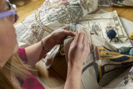 Bayeux Tapestry being recreated by primary school teacher - who will even weave in original errors. Mia Hansson is recreating a full-scale replica tapestry, which will have taken ten years to stitch by the time it is completed