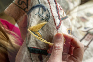 Bayeux Tapestry being recreated by primary school teacher - who will even weave in original errors. Mia Hansson is recreating a full-scale replica tapestry, which will have taken ten years to stitch by the time it is completed