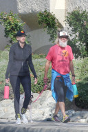 Lisa Marie PresleyÍs ex-husband Michael Lockwood is seen with fiancee Stephanie Hobgood out for a walk with their dog in Los Angeles.