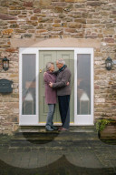 ‘Hugging is like medicine, it gives us hope’: friends and lovers on the joy of touch. The great-grandparents: Pat, 77, and Rob Fathers, 82, Cheshire
