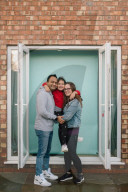 ‘Hugging is like medicine, it gives us hope’: friends and lovers on the joy of touch. The home schooling family: Abhi, 36, and Chloe Shivraj, 34, and their daughter Ella, seven, Stockport