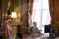 Foreign Secretary Dominic Raab talks with Hungarian Foreign Min
