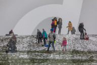 Strong winds and snow for the South East this morning as Storm Darcy contiues to cause chaos.