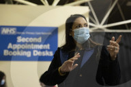 Priti Patel visits Vaccination centre in Harrow