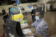 Priti Patel visits Vaccination centre in Harrow
