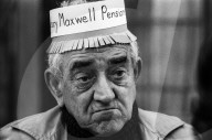 Robert Maxwell. A Maxwell pension protests in London for an inve