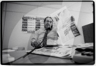 Robert Maxwell on the editorial floor of the European Newspaper. May 1990