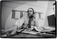 Robert Maxwell on the editorial floor of the European Newspaper. May 1990