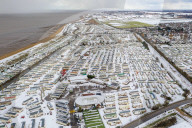 FEATURE - Winterwetter an der Heacham Beach, Norfolk, UK