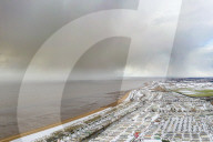 FEATURE - Winterwetter an der Heacham Beach, Norfolk, UK