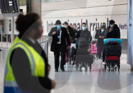 Passenagers who arrive at London Heathrow today from red-list destinations must quarantine in hotels for 10 days. 